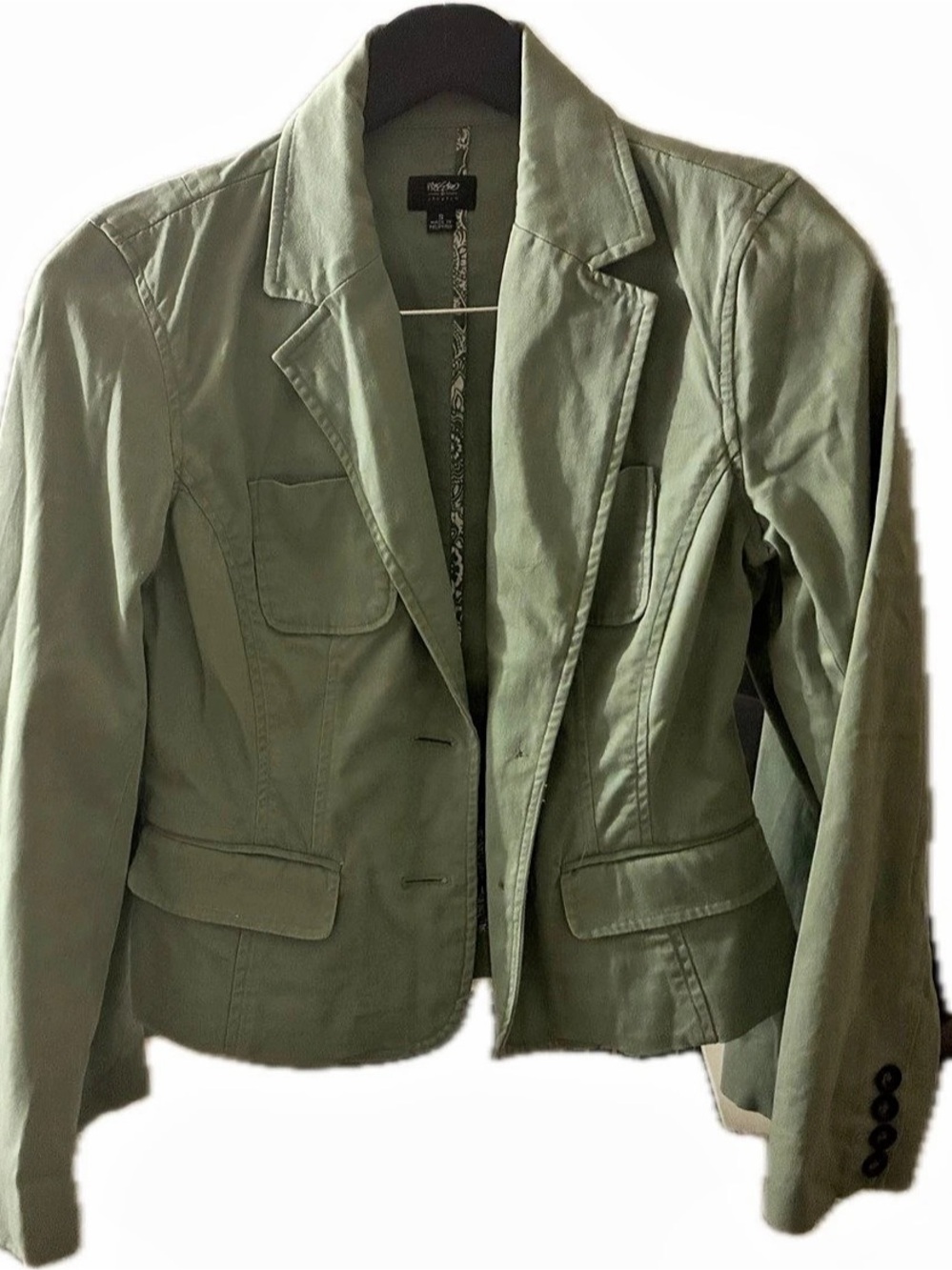 Mossimo Utility Blazer in Green Size Small